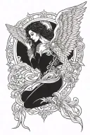 seraphim angel tattoo design idea