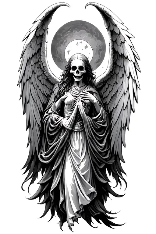 angel of death angel tattoo design idea