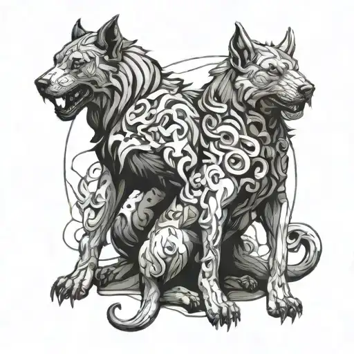 Cerberus tattoo design idea
