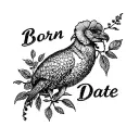 Born Date tattoo design idea