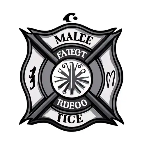 fire department maltese tattoo design idea