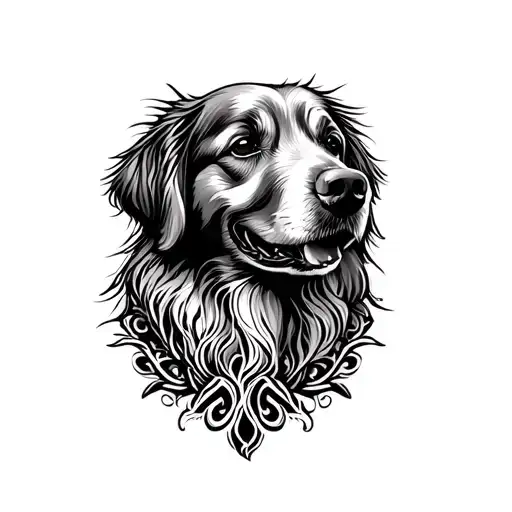 golden retriever maori tattoo design tattoo design idea