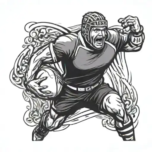 Rugby tattoo design idea