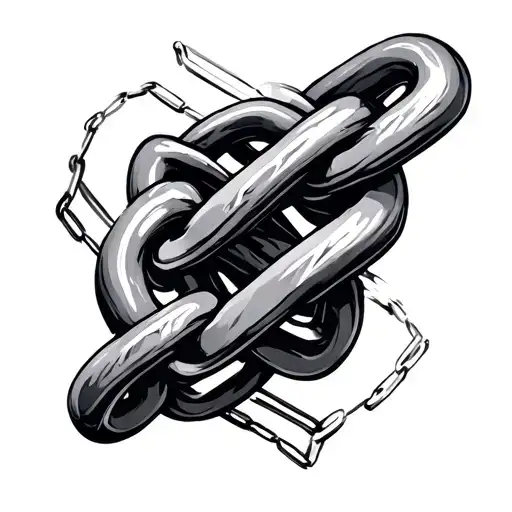 chain links tattoo design idea
