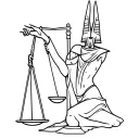 Anubis holding a scale of justice tattoo design idea