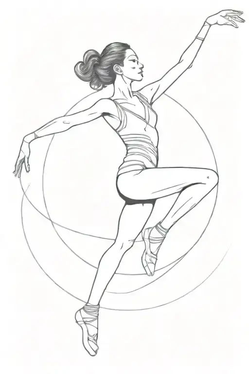 dancer gracefully balancing tattoo design idea