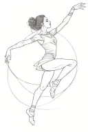 dancer gracefully balancing tattoo design idea