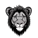 simba smiling tattoo design idea