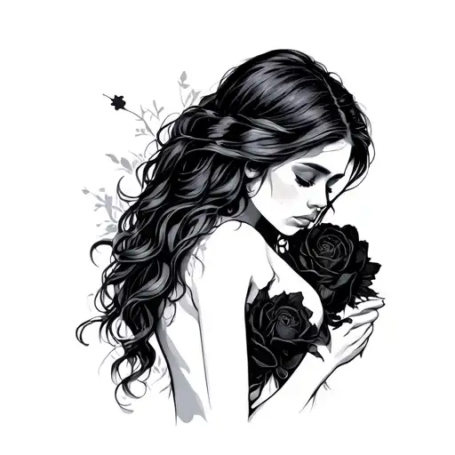 dark romance abuse survivor tattoo design idea