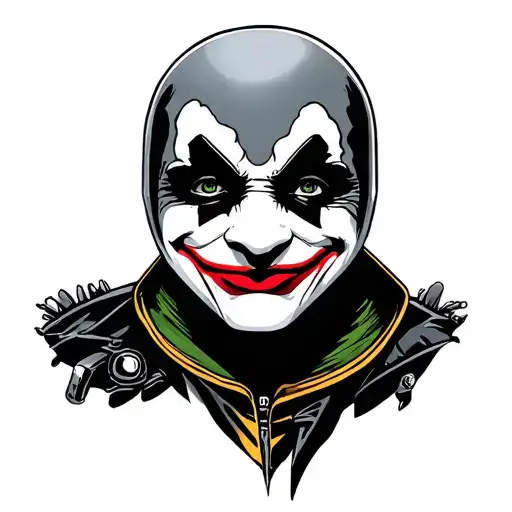 jokers smile daft punk tattoo design idea