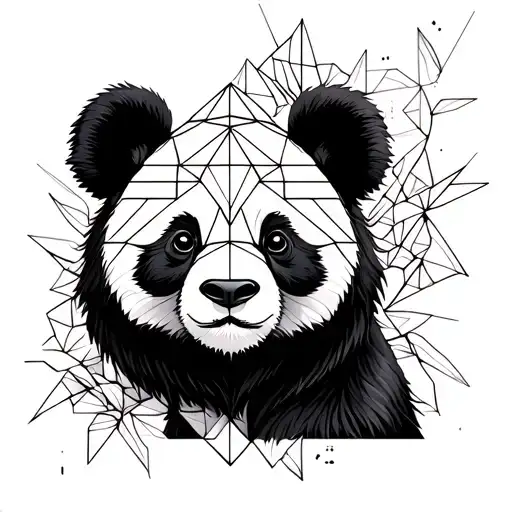 panda, chaos, structure, selflove tattoo design idea
