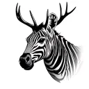Zebra Hirsch tattoo design idea