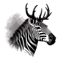 Zebra Hirsch tattoo design idea