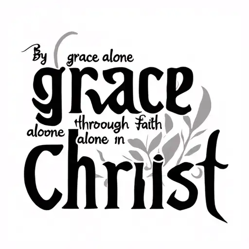 by grace alone through faith alone in Christ alone tattoo design idea
