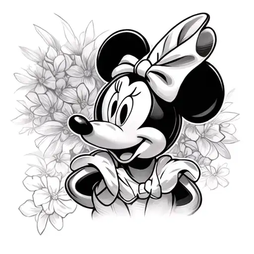 Minnie Mouse tattoo design idea