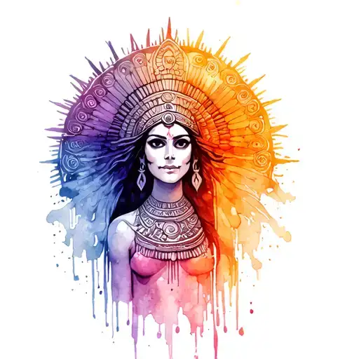 Mictecacihuatl Aztec Goddess of death and the underworld  tattoo design idea