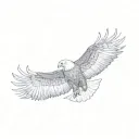 bald eagle tattoo design idea