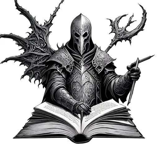 book, romance, dark souls reaching tattoo design idea