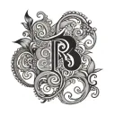 vertical not horizontal and may be all in lower case from my wrist to my elbow on the outer side of the arm Word "Rahul" tattoo design idea