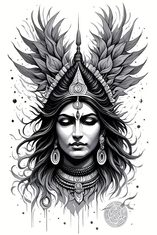 peace calm shiva universe creation distruction  tattoo design idea