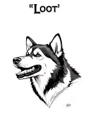"Loot" "Loot" baby husky with missing front teeth tattoo design idea