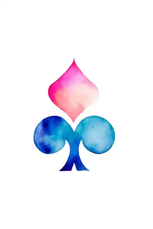 hearts and spades symbol tattoo design idea