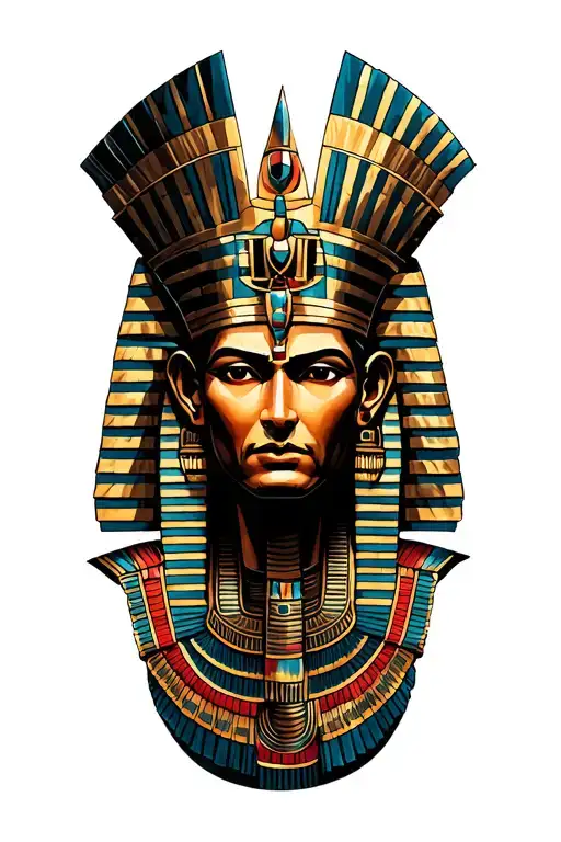 A Fusion Of Inka And Egyptian Symbolism, Featuring God Osiris Looking at God tattoo design idea