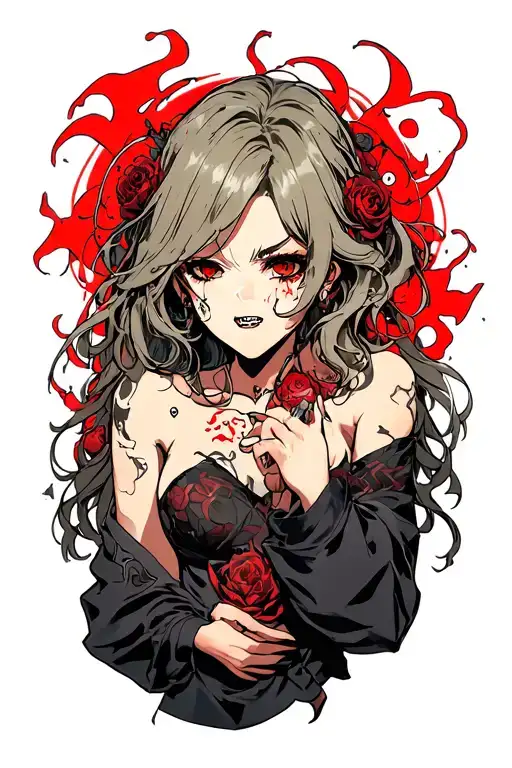 Lustful greed, greed, lazy, anger, jealousy tattoo design idea