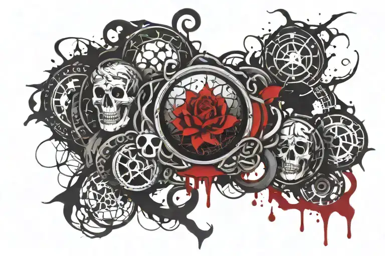 Silent Hill Emblem with Chain tattoo design idea