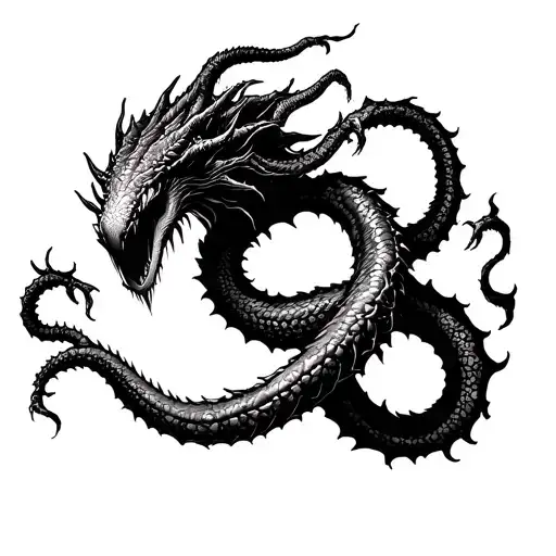 Horrifyingly terrible global Hydra tattoo design idea