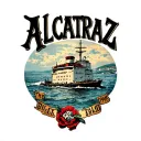 Alcatraz Island transformed tattoo design idea