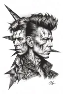 David Bowie tattoo design idea