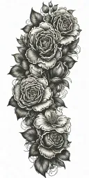 floral tattoo design idea