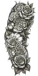 floral tattoo design idea