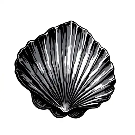 Scallop Shell tattoo design idea