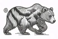 California bear tattoo design idea