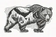 California bear tattoo design idea