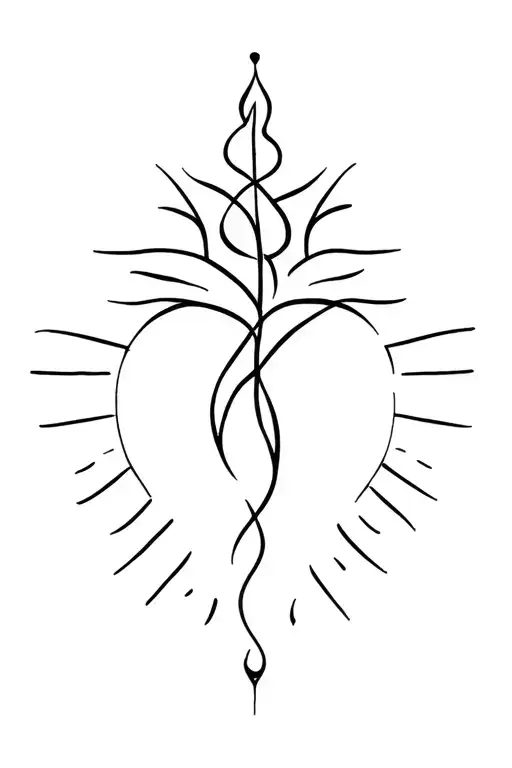 Healing energy tattoo design idea