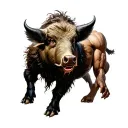 Adonis fighting the boar tattoo design idea