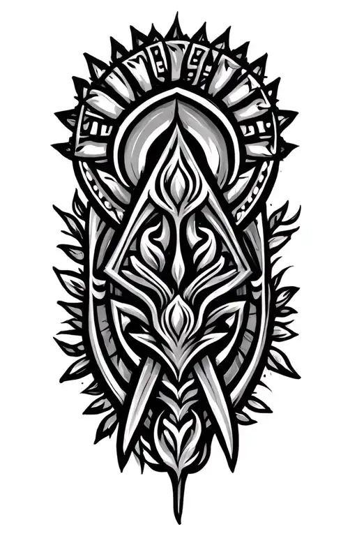 traditional lithuanian spirit symbol tattoo design idea