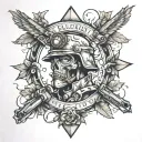 deciete fallen soldier tattoo design idea