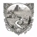 I shall fear no man, but God though I walk through the valley of death tattoo design idea