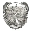 I shall fear no man, but God though I walk through the valley of death tattoo design idea