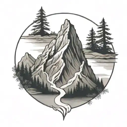 Suicide Survivor Mountain tattoo design idea