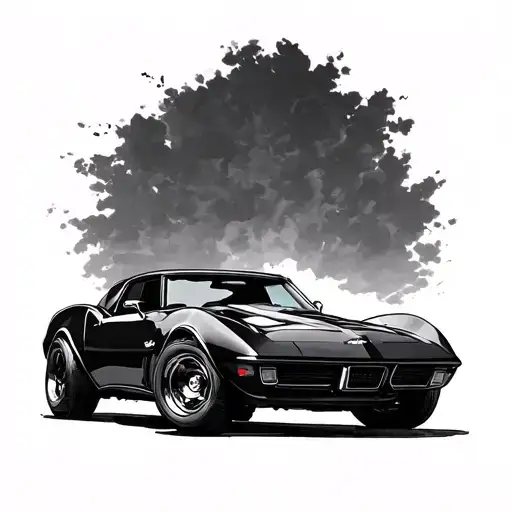Corvette tattoo design idea