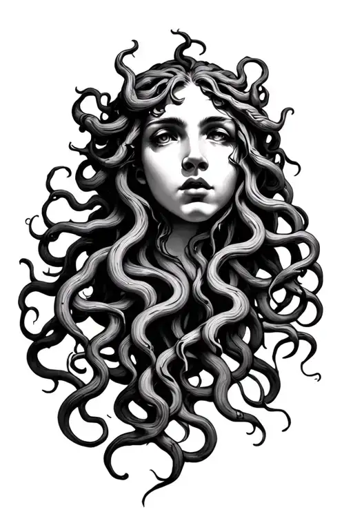 medusa head tattoo design idea