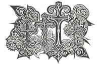 three crosses tattoo design idea