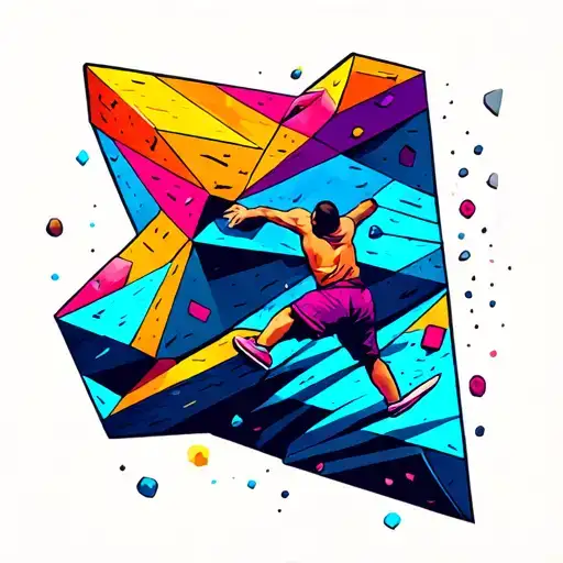 colorful bouldering gym forearm tattoo design tattoo design idea