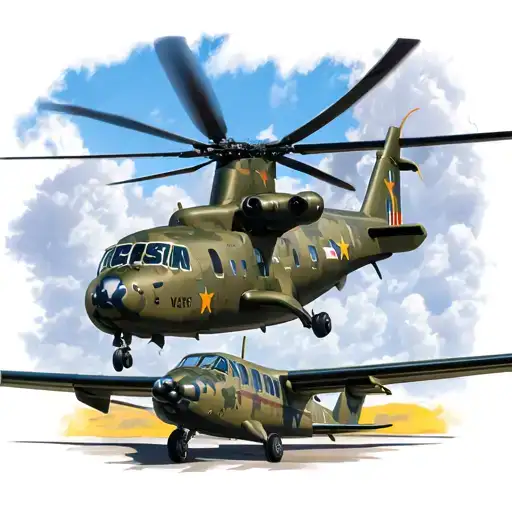 Aviation aus army chinook and cessna 172  with southern cross tattoo design idea