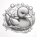 bubble ducky tattoo design idea